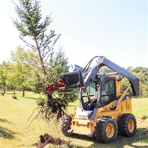 skid steer tree puller shear|skid steer attachment tree puller.